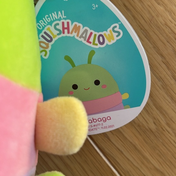 Two 8 inch squishmallows, mallard duck and caterpillar - Picture 3 of 4